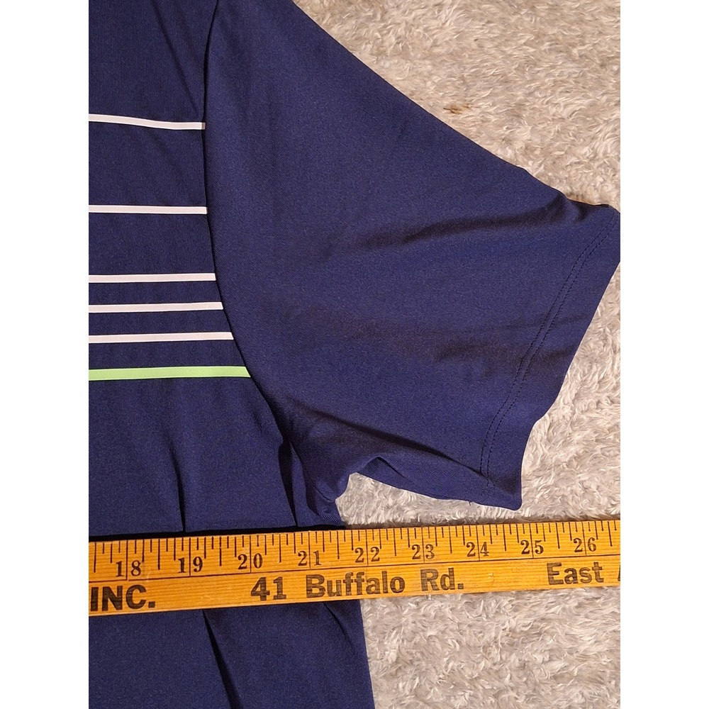 Vineyard Vines Mens Size M Performance T-Shirt Navy Blue Striped Short Sleeve - Picture 5 of 8